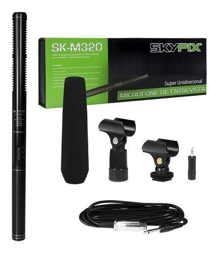 Microfone Direcional Shotgun Skypix 321a Condensador Coral